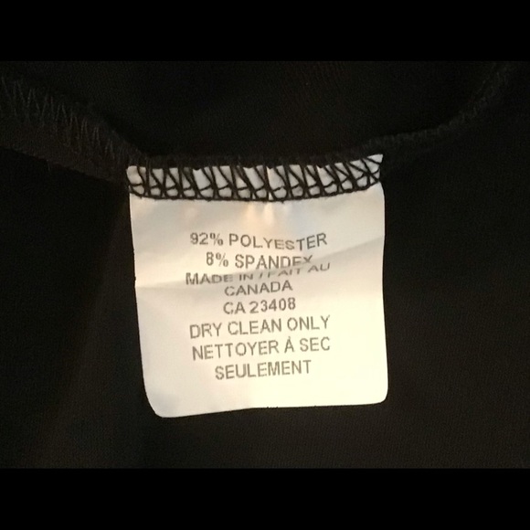 “a.x.l.” Black Deep V Wrap Style Dress Size M - Picture 7 of 7